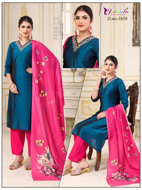 Moti Work Designer Party Wear Dress Set