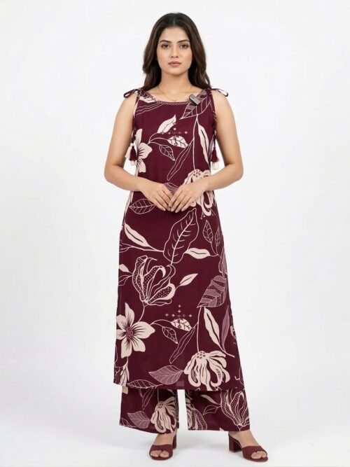 Shoulder Knot Sleeveless Coord Set