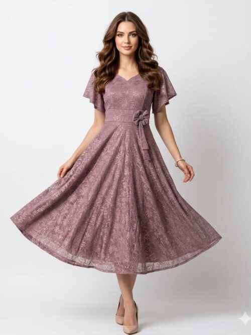 Stylish Party Wear Short Western Gown