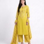 Cotton Bandhej Dress with Dupatta