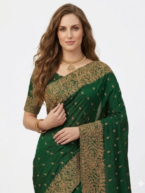 Vichitra Silk Party Wear Saree