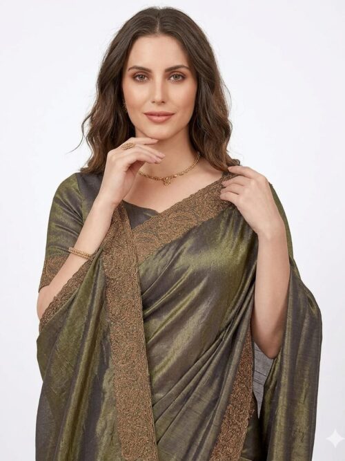 Party Wear Dual-Tone Saree