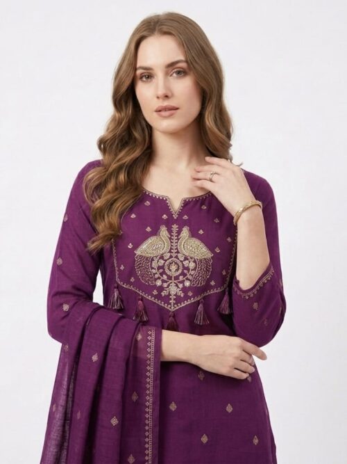 Party Wear Paithani Cotton Dress