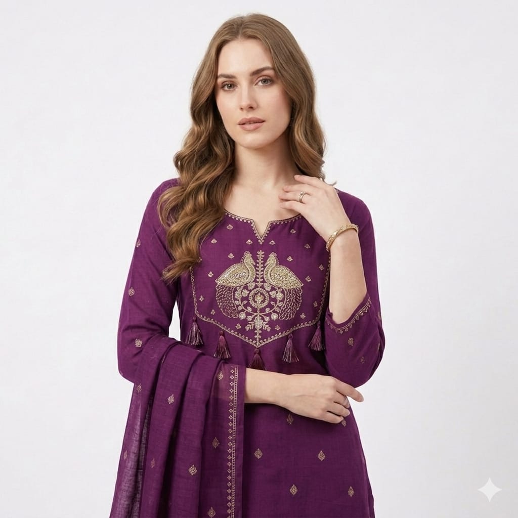 Party Wear Paithani Cotton Dress