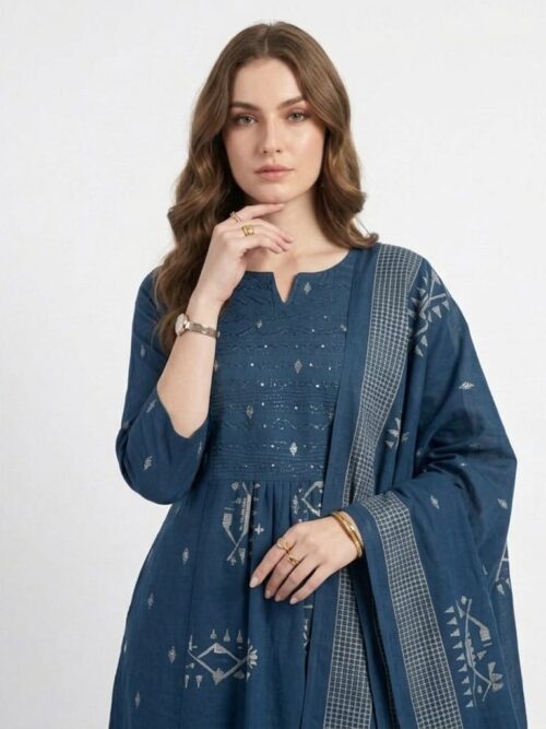 Hand Block Print Anarkali Set