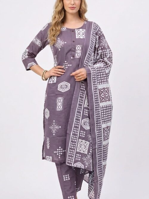 Batik Kurta Set with Dupatta