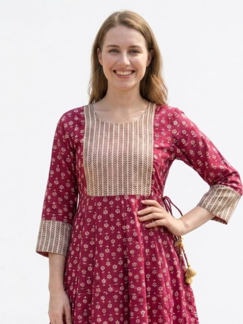 Branded Short Western Gown