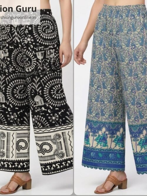 Jaipuri Cotton Plazo- Free Size Combo Offer