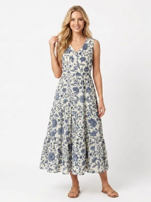 Summer Special Short Western Gown - White, L-40