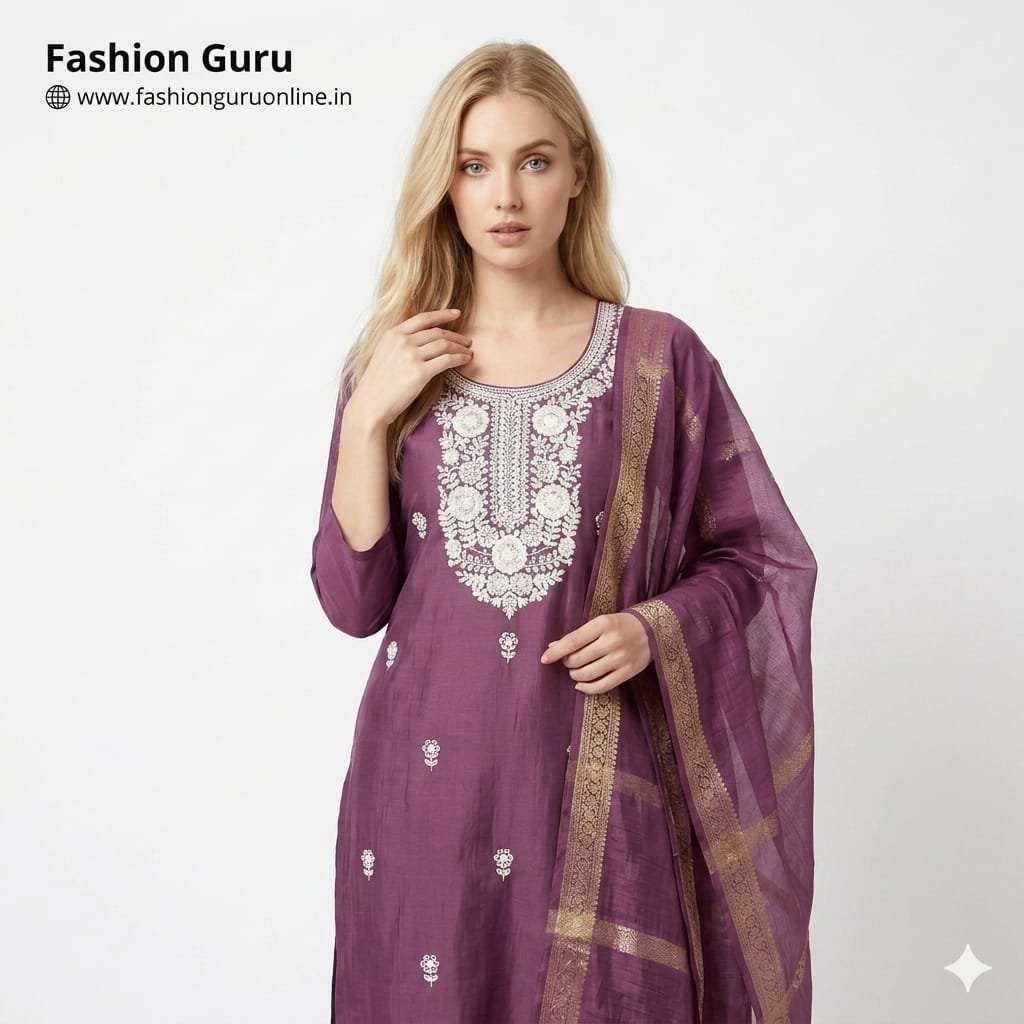 Lakhnawi Dress with Elegant Dupatta