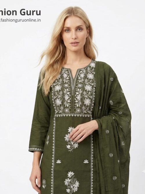 Heavy Chikankari Work 3-Piece Dress Set