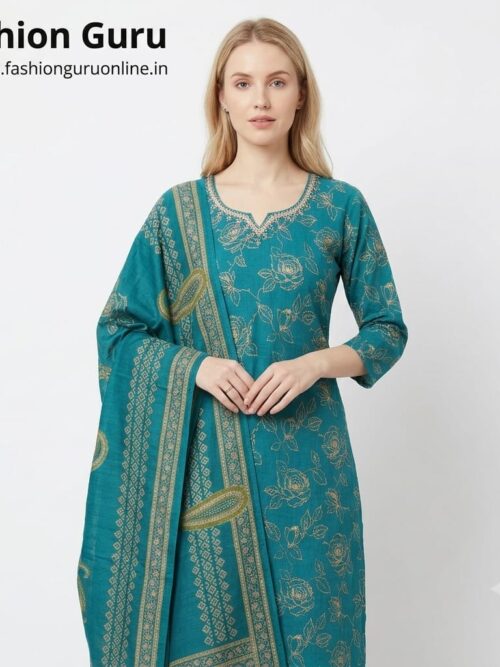 Rose Print Party Wear Dress