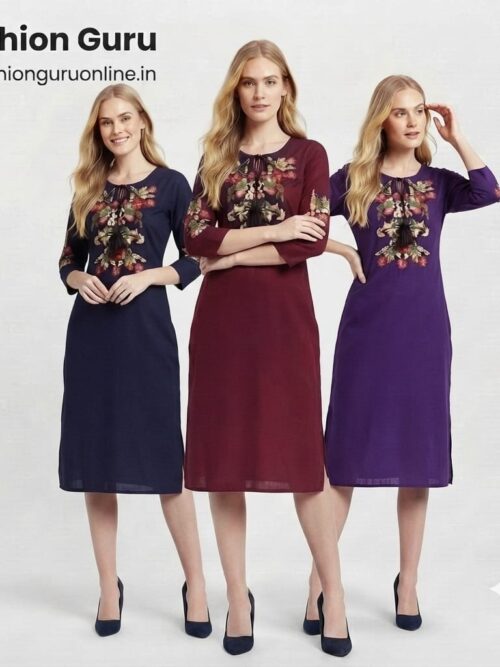 Elegant Cross Stitch Work Kurti