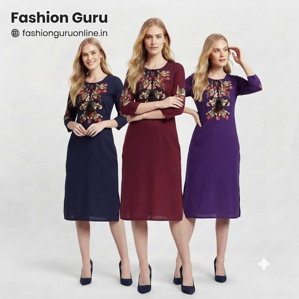 Elegant Cross Stitch Work Kurti