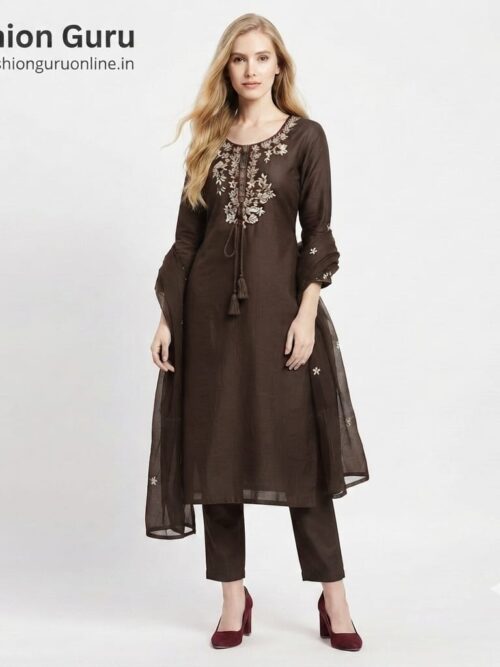 Stylish Heavy Embroidery Party Wear Dress