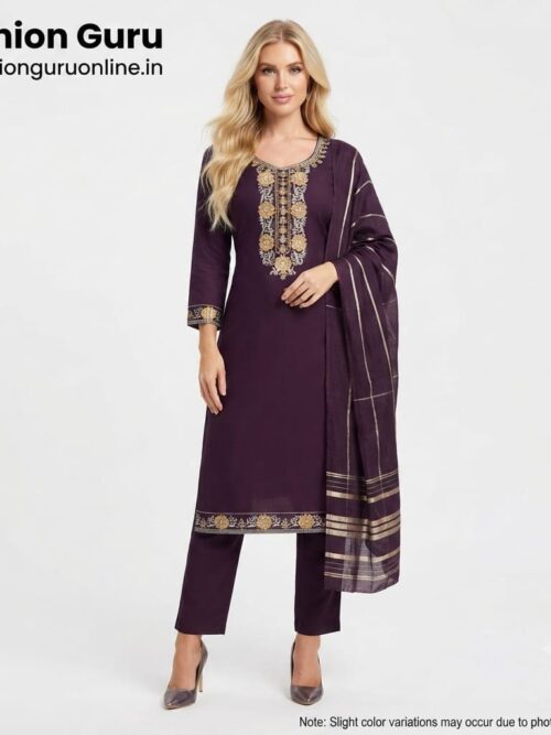 Embroidery Work Dress with Dupatta 