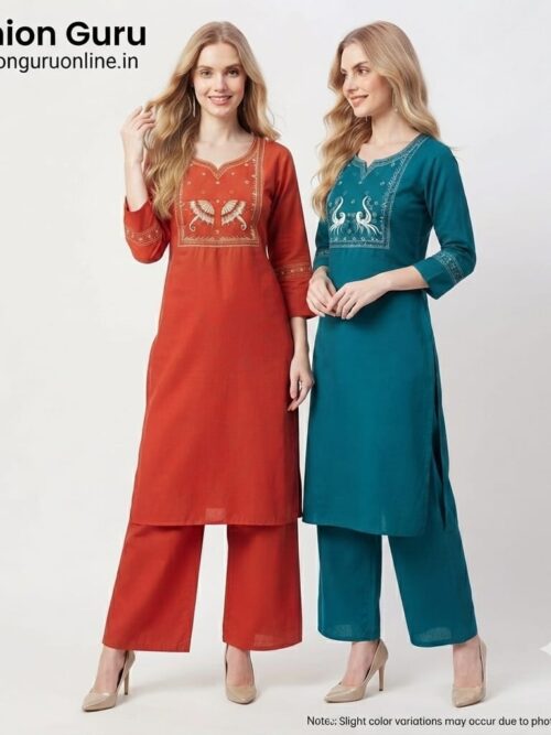 Elegant Embroidery Co-ord Set 