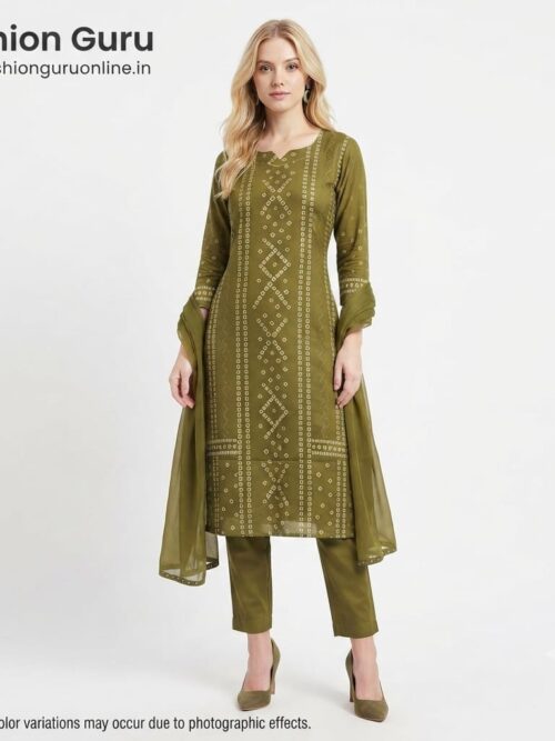 Bandhani Print Office Wear Dress