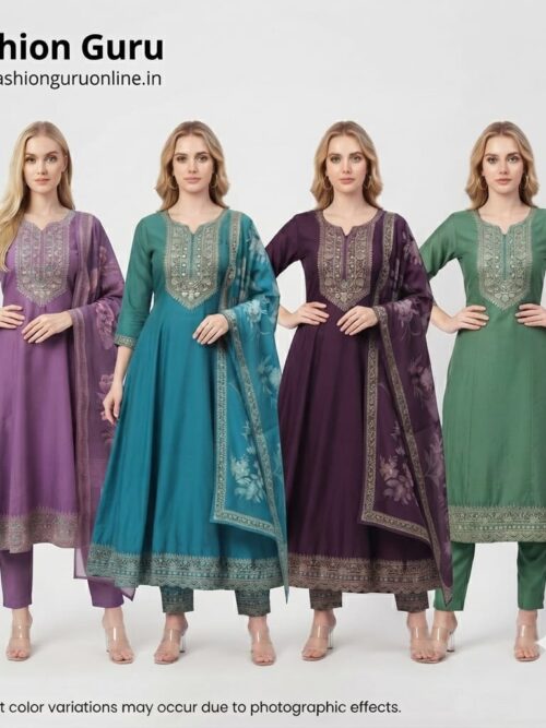 Party Wear Anarkali Suit with Digital Print Dupatta