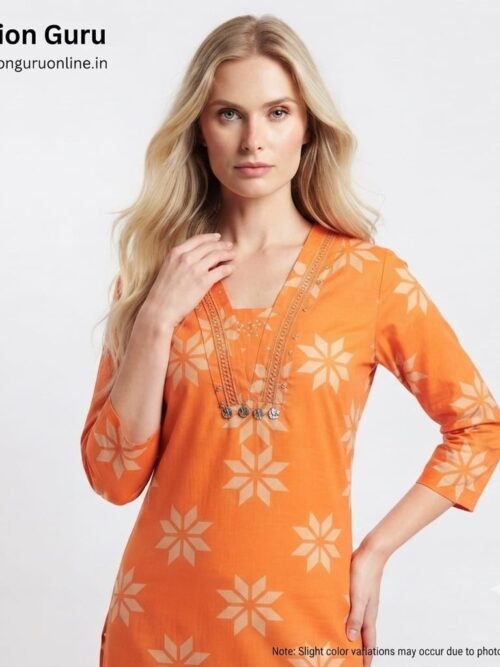 Orange Office Wear Co-ord Set 