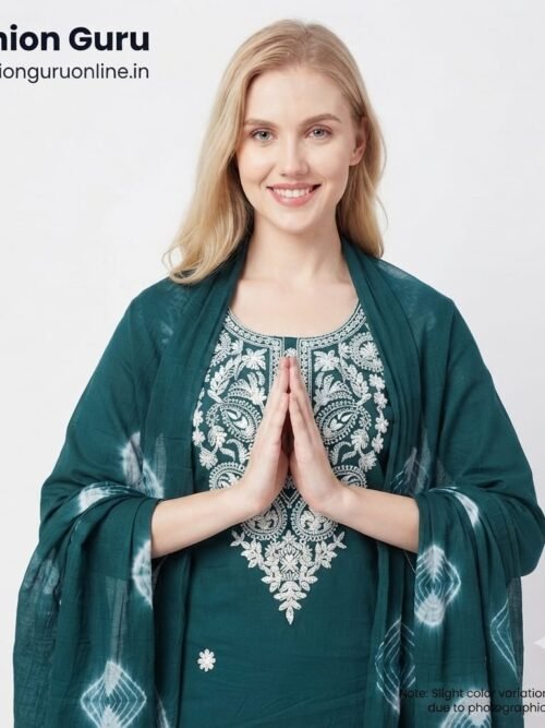 Elegant Lakhnawi Dress Set with Dupatta