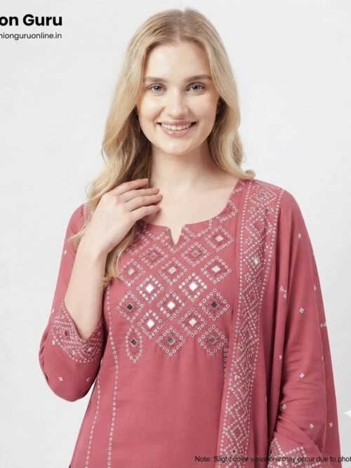 🌸 Premium Cotton Bandhani Dress Set with Dupatta 🌸