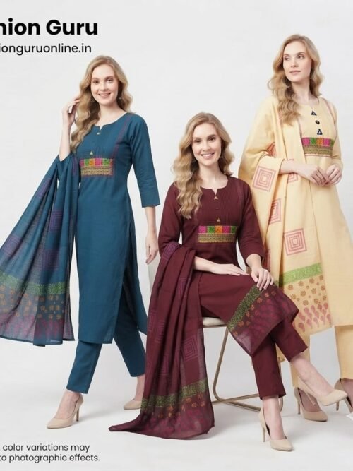 ✨ Cross-Stitch Embroidery Premium Dress Set