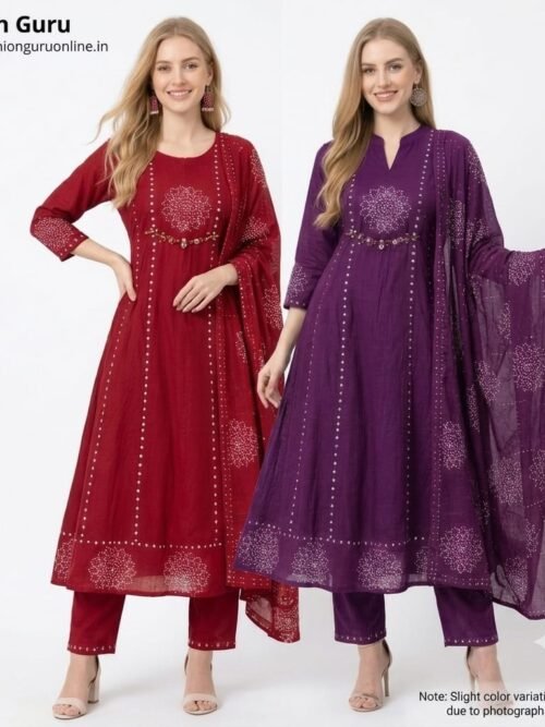 🔥 INSTA-VIRAL BANDHANI ANARKALI SUIT 🔥